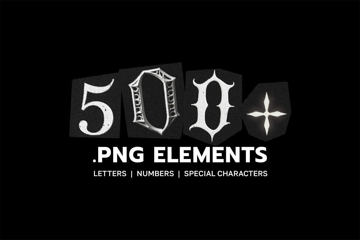 Gothic Png Ransom Letters 2