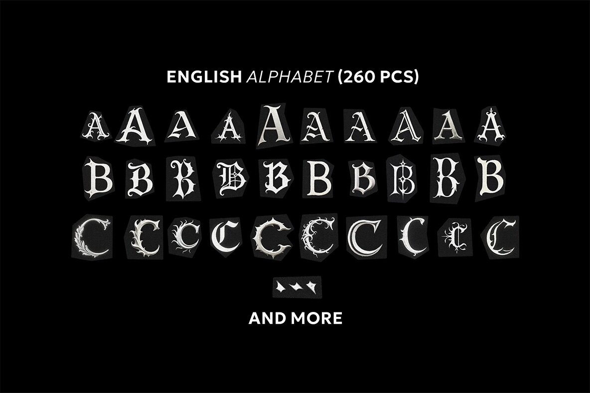 Gothic Png Ransom Letters 5