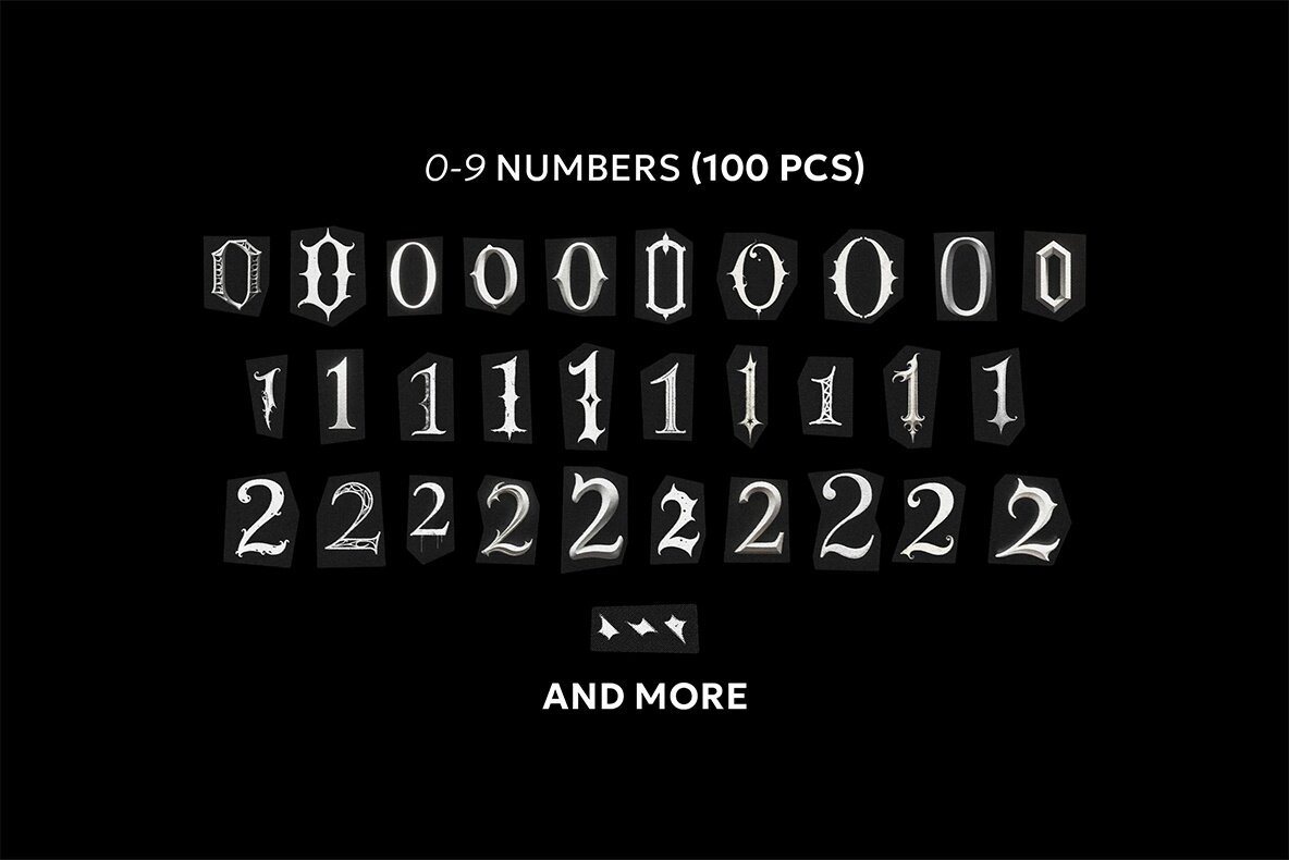 Gothic Png Ransom Letters 6