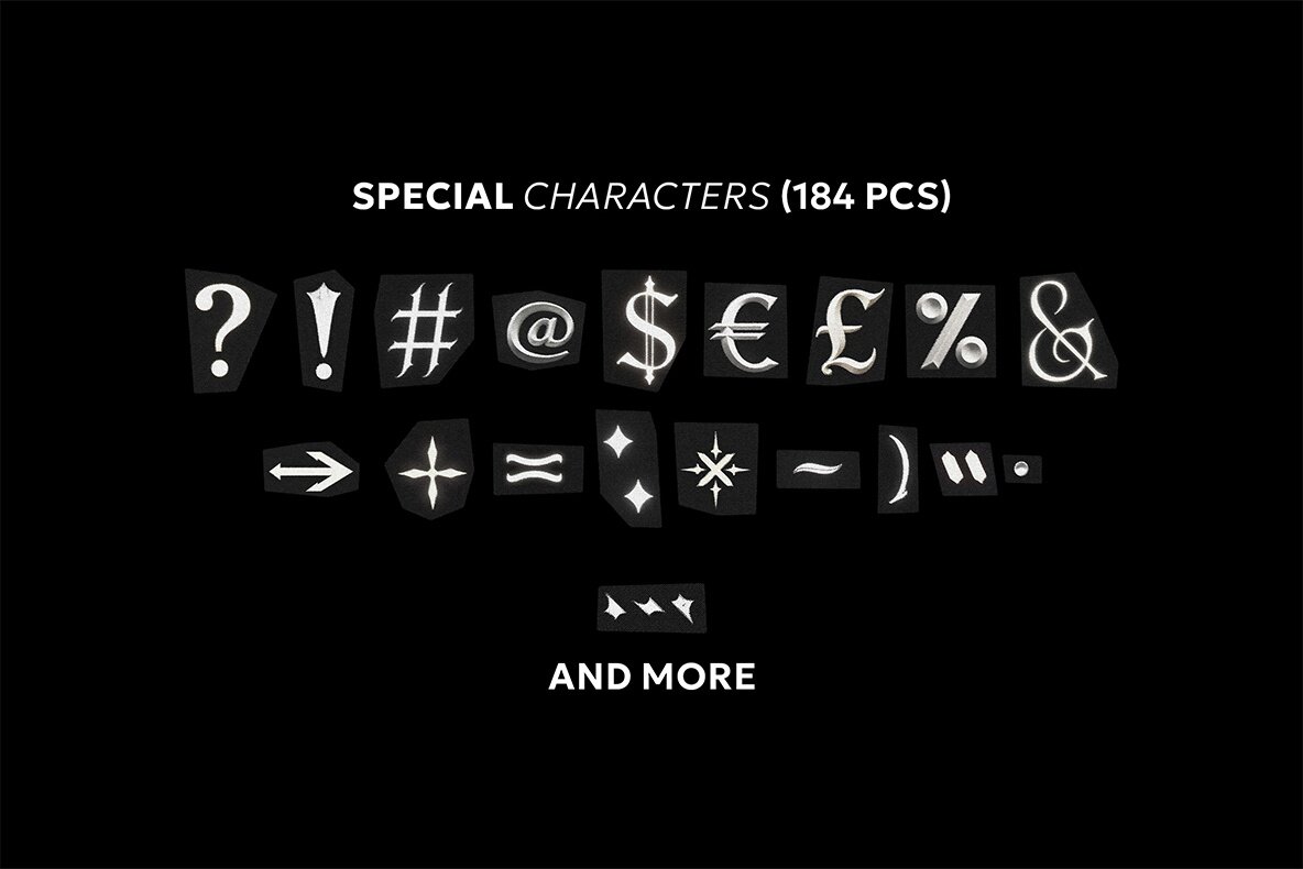 Gothic Png Ransom Letters 7