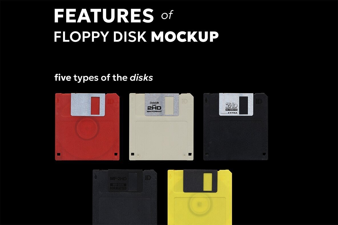 Floppy Disk Mockup 3