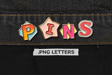 Enamel Pins Png Letters