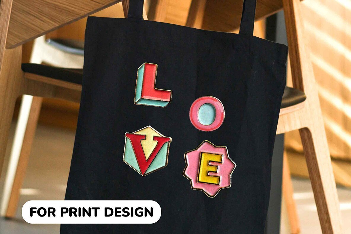 Enamel Pins Png Letters 3