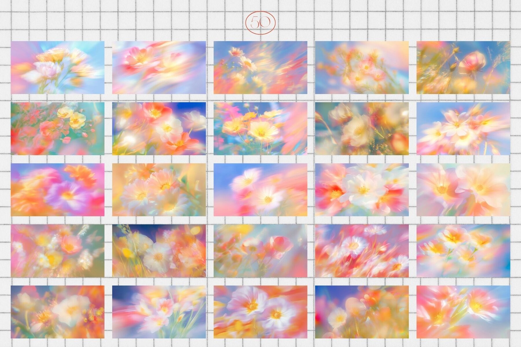 Whimsical Botanical Bliss Background 8