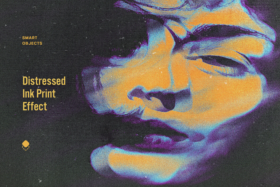 Distressed Ink Print Effect 1