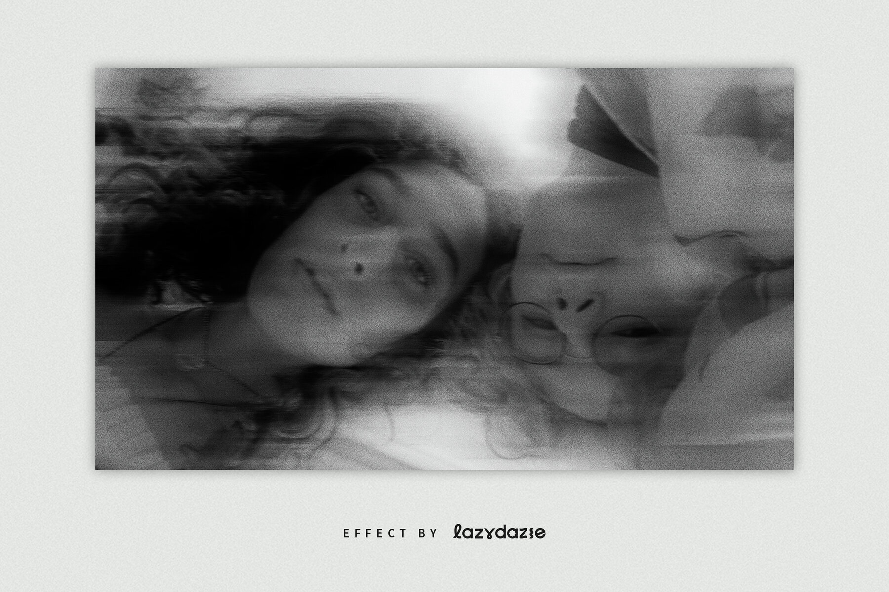 Blur Distortion Image Effect Mockup 3