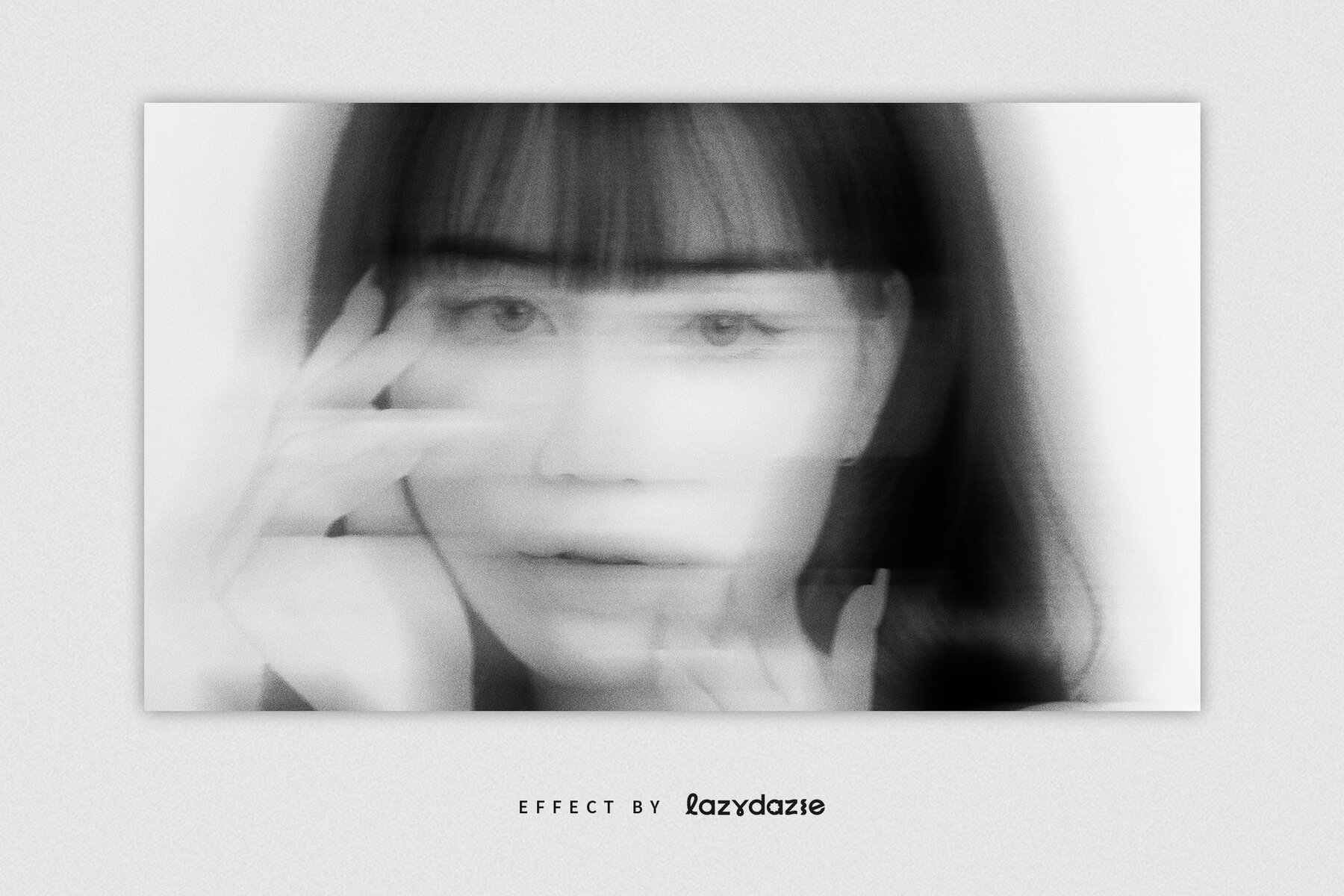 Blur Distortion Image Effect Mockup 4