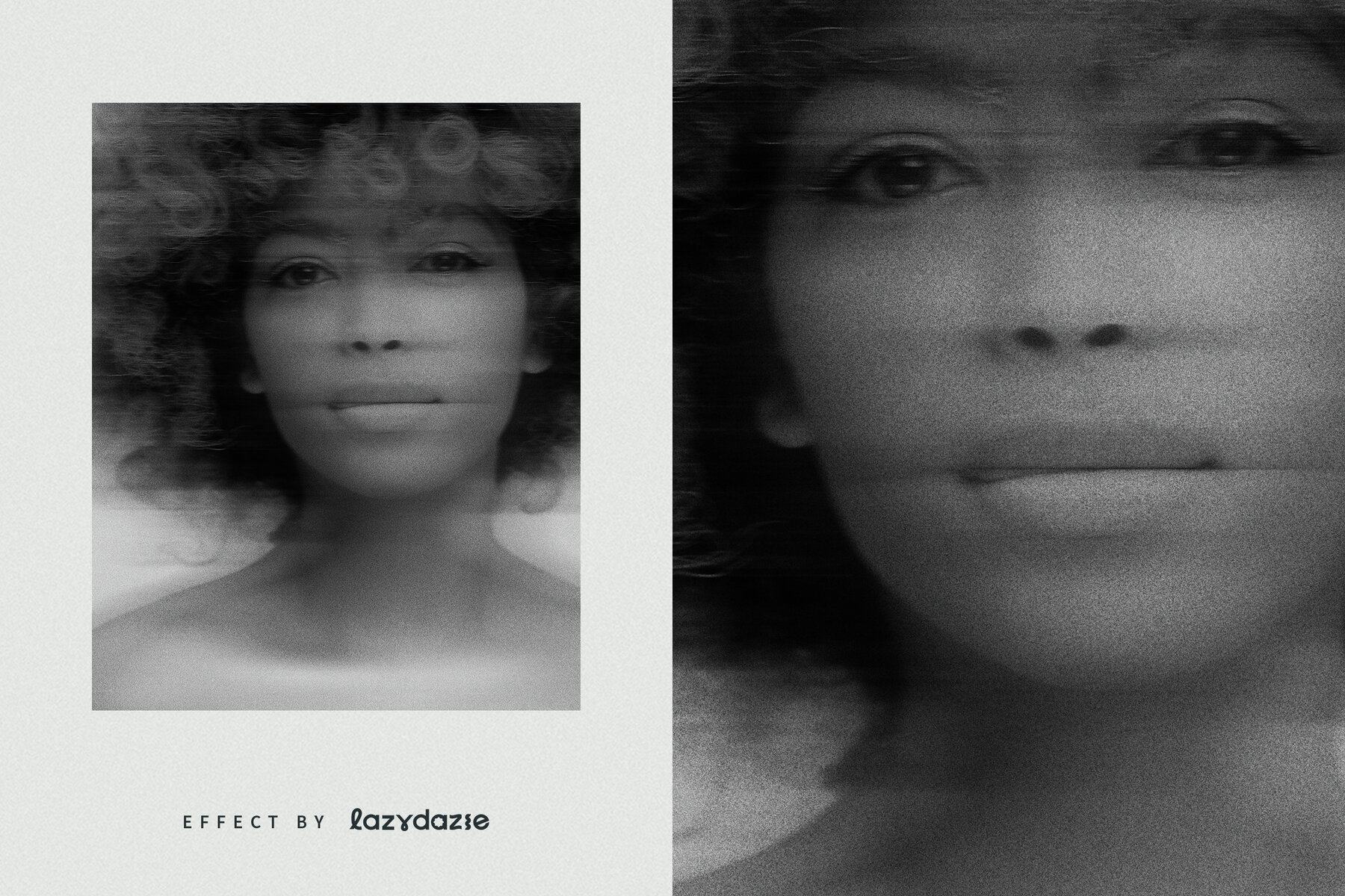 Blur Distortion Image Effect Mockup 6