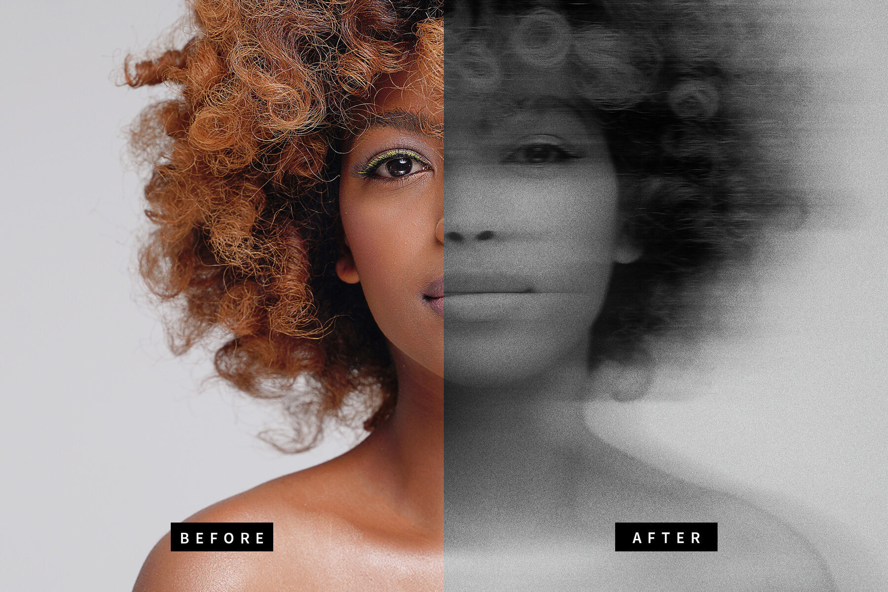 Blur Distortion Image Effect Mockup 7