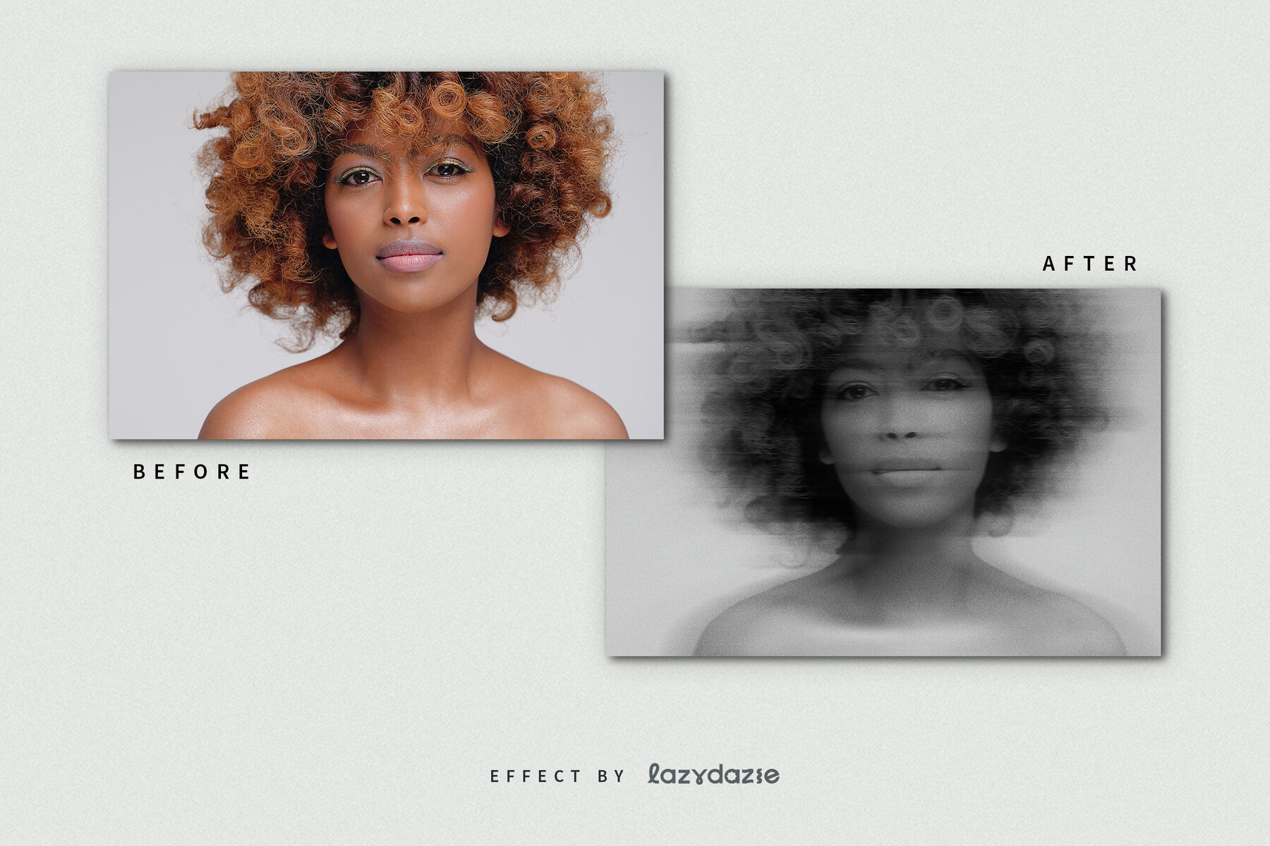 Blur Distortion Image Effect Mockup 8