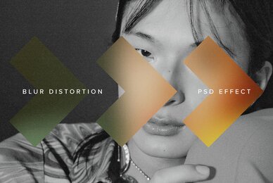 Blur Distortion Image Effect Mockup