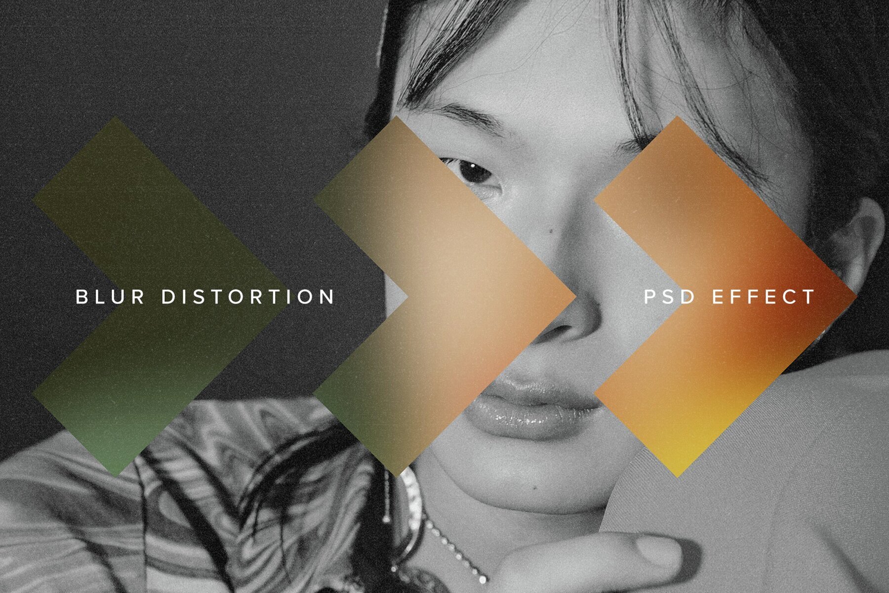 Blur Distortion Image Effect Mockup 1