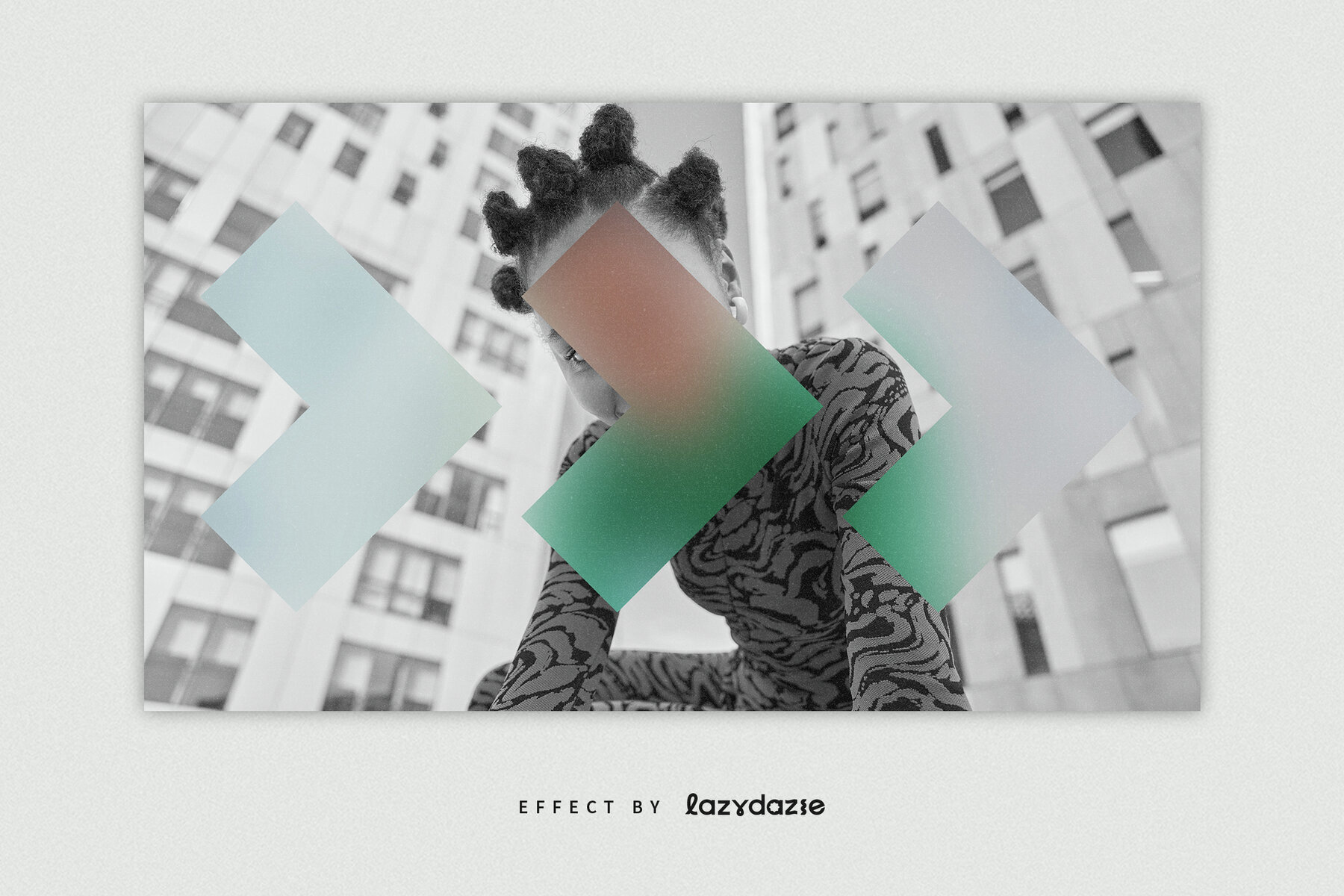 Blur Distortion Image Effect Mockup 2