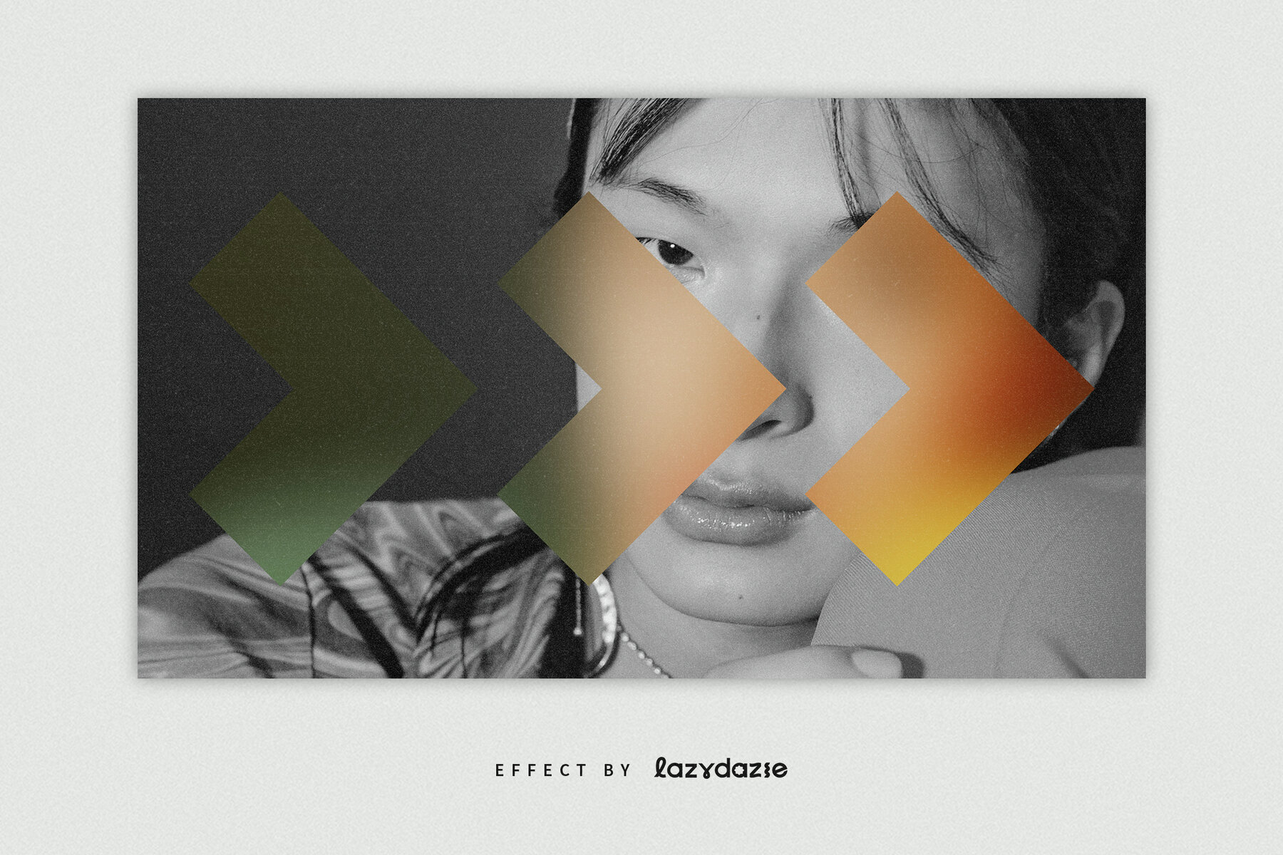 Blur Distortion Image Effect Mockup 3