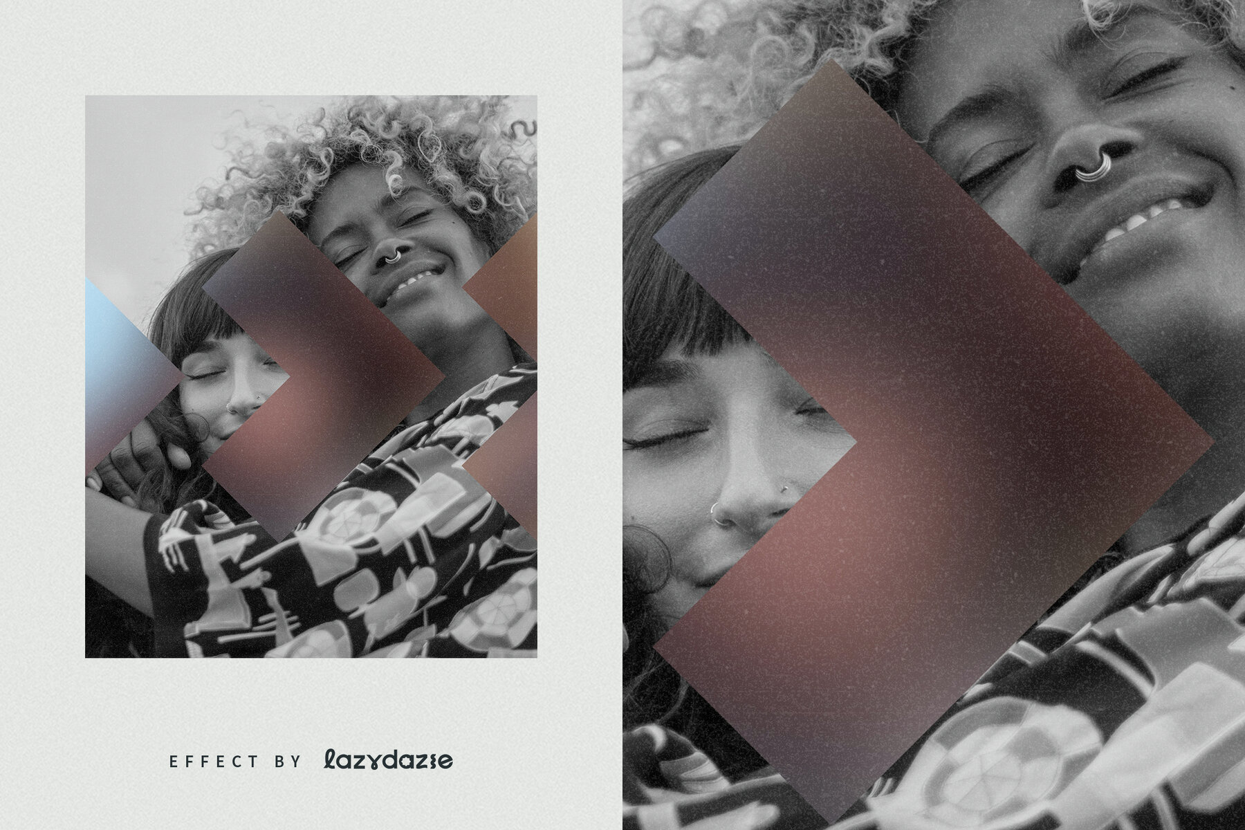 Blur Distortion Image Effect Mockup 6