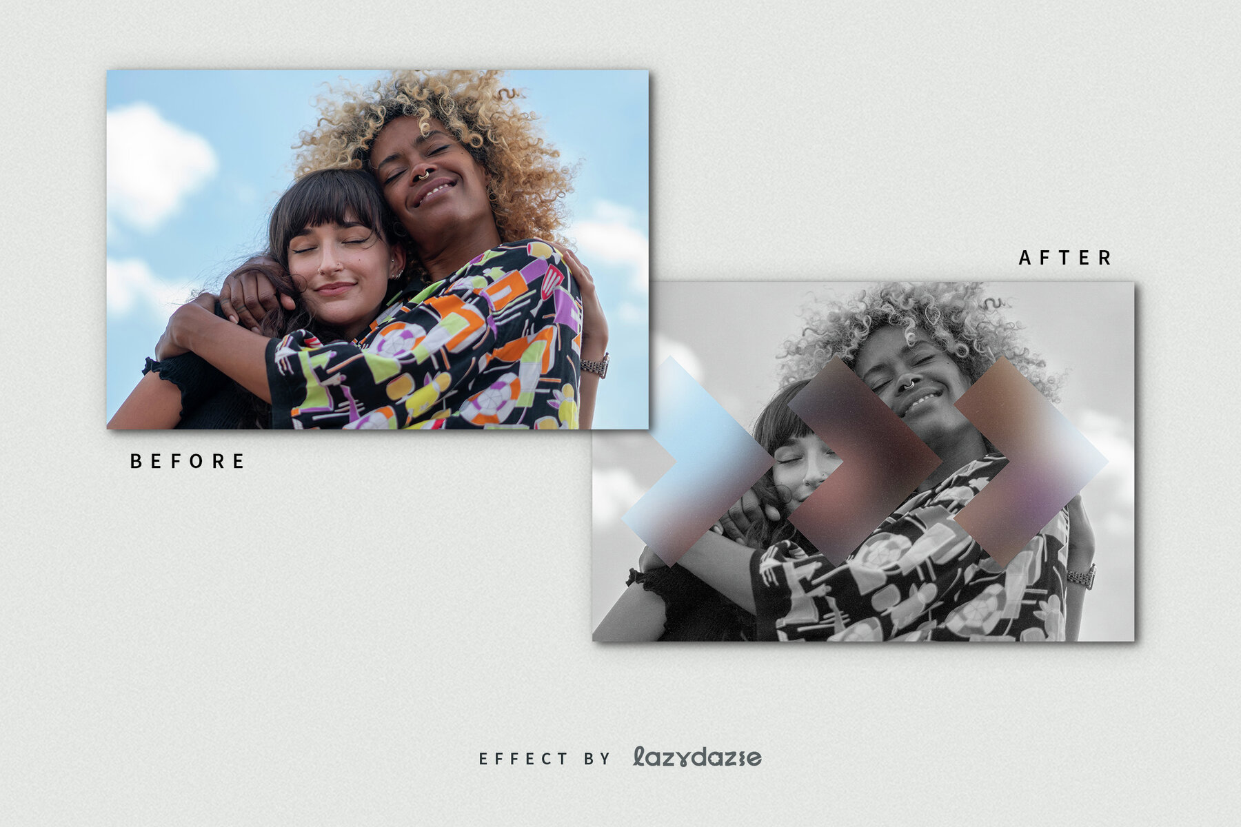 Blur Distortion Image Effect Mockup 8