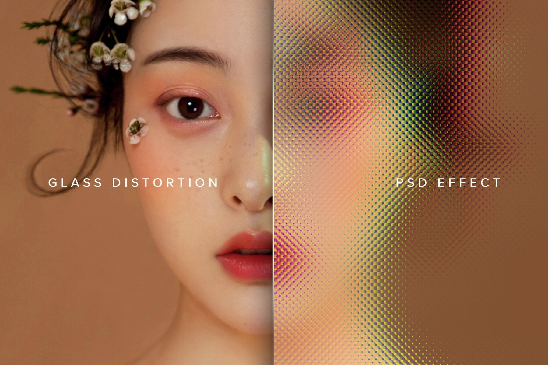 Glass Distortion Image Effect Mockup 1