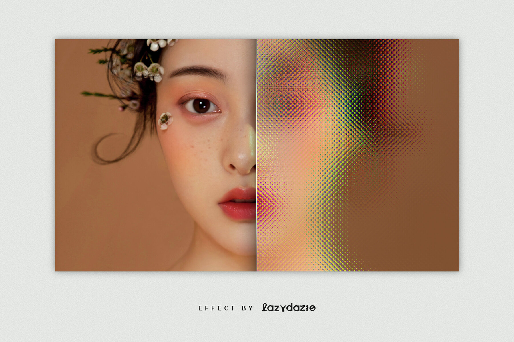 Glass Distortion Image Effect Mockup 2