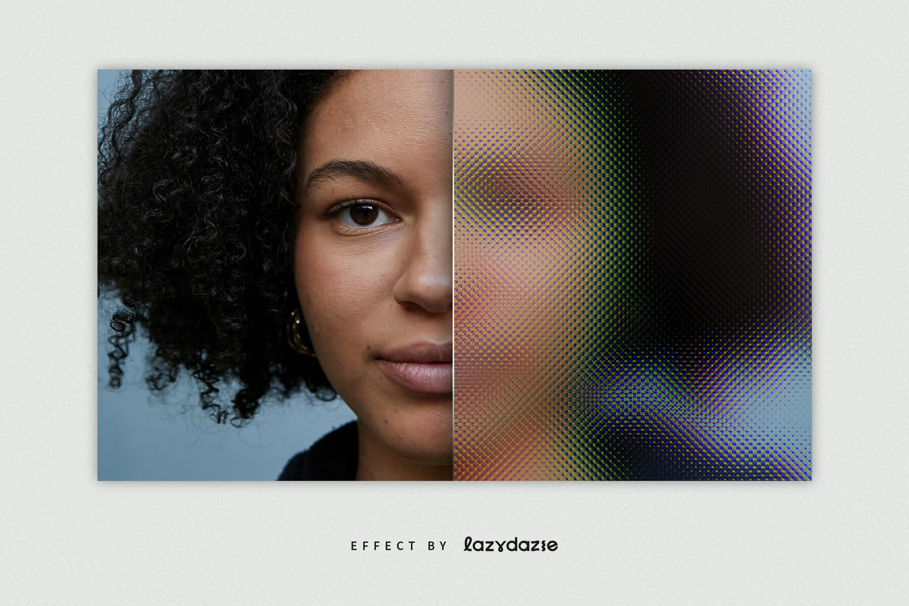 Glass Distortion Image Effect Mockup 5