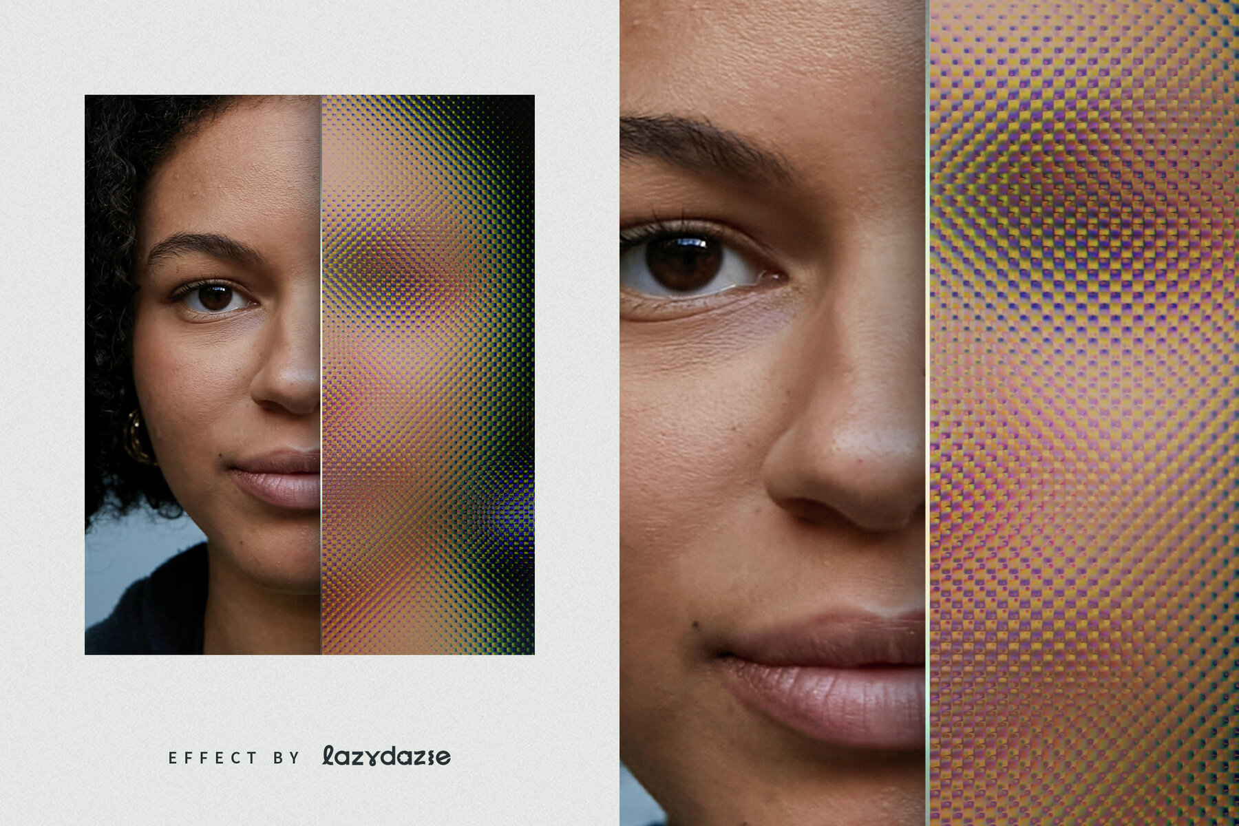 Glass Distortion Image Effect Mockup 6