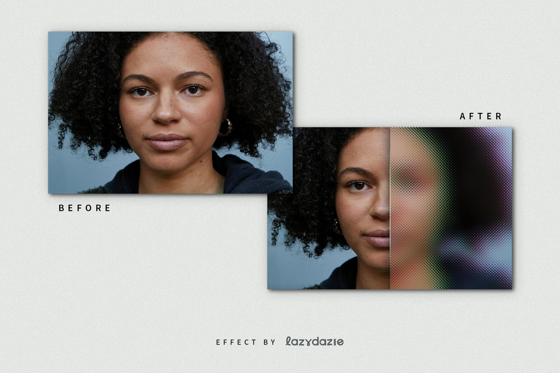 Glass Distortion Image Effect Mockup 8