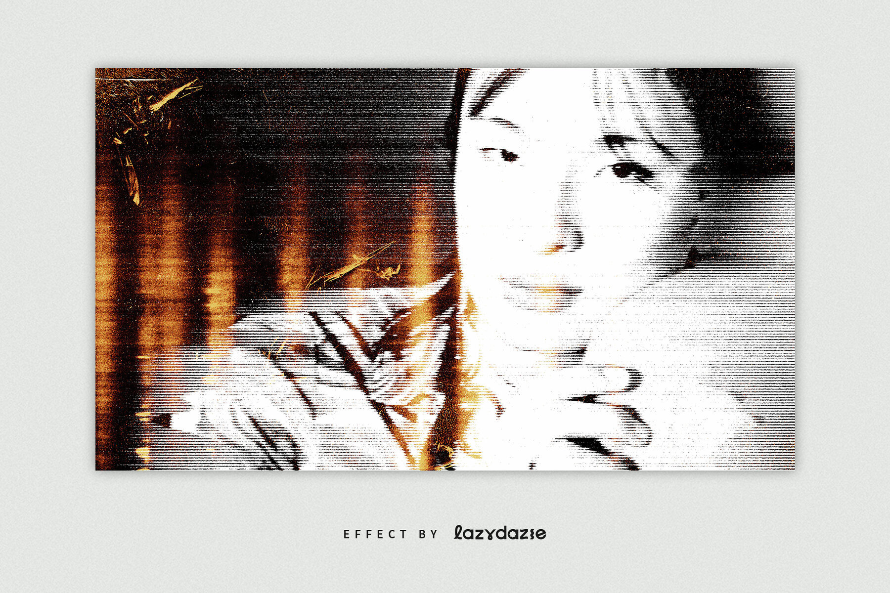 Grunge Scanner Image Effect Mockup 2