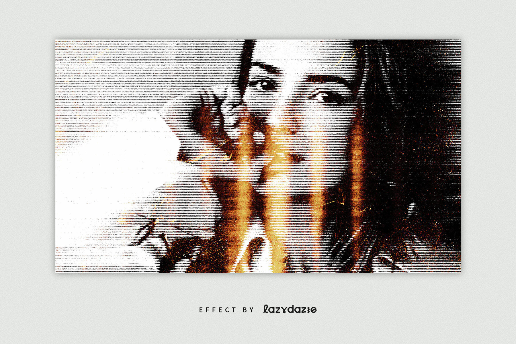 Grunge Scanner Image Effect Mockup 3