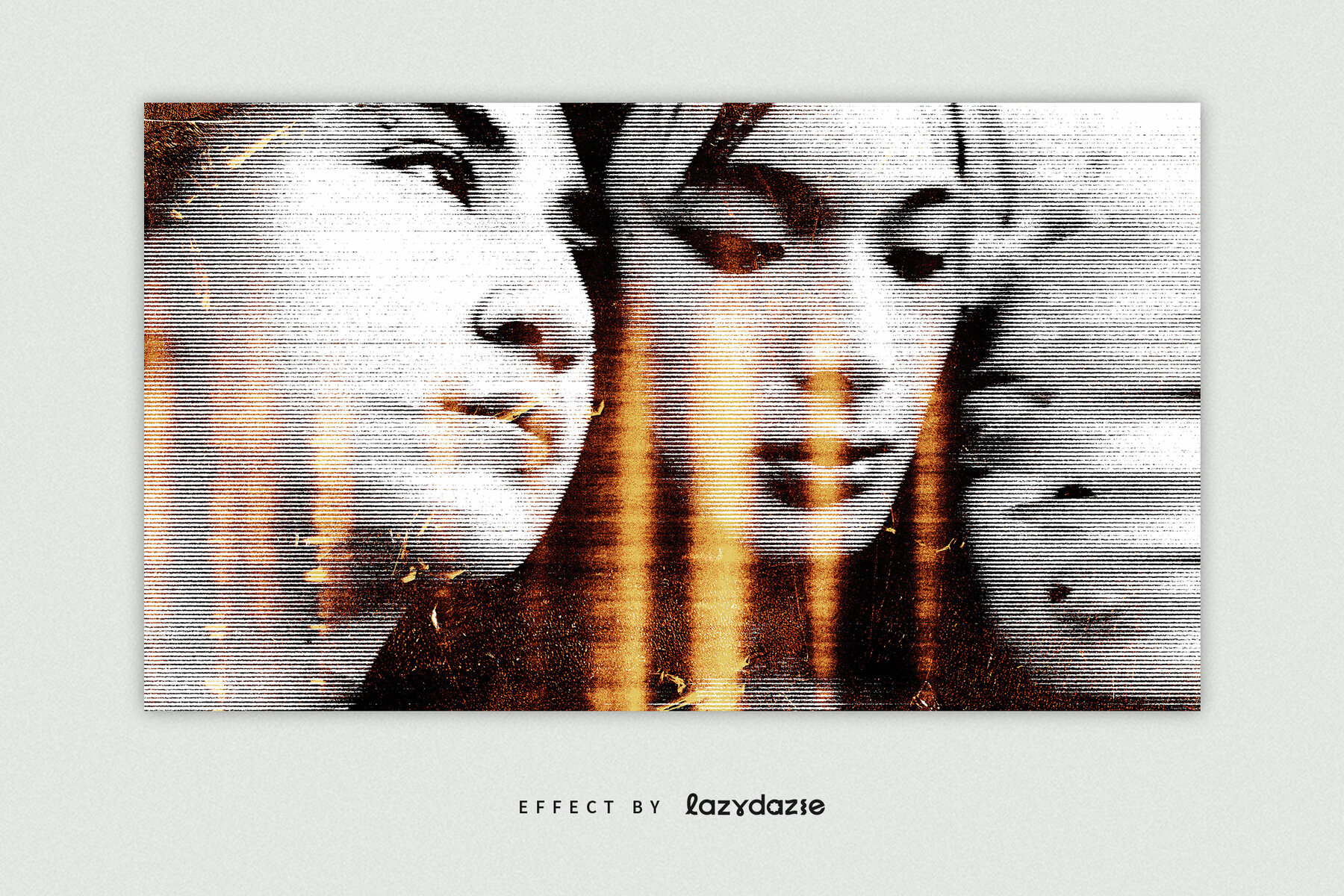 Grunge Scanner Image Effect Mockup 4