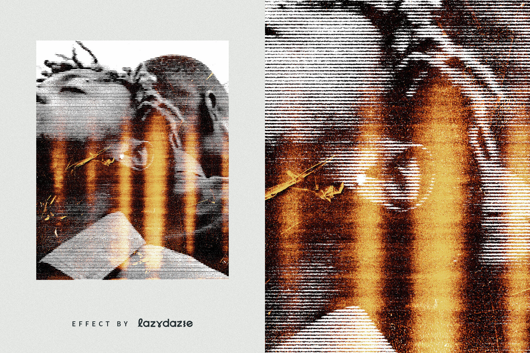 Grunge Scanner Image Effect Mockup 6