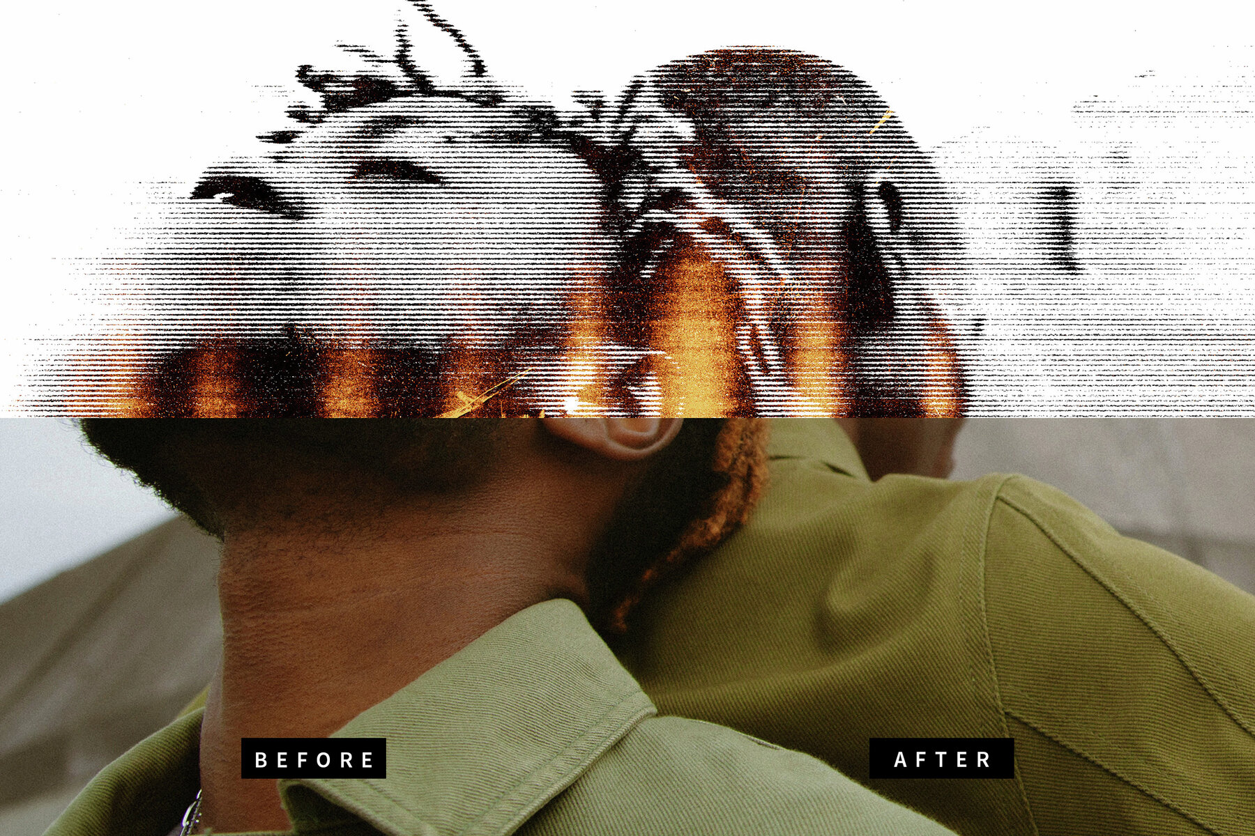 Grunge Scanner Image Effect Mockup 7