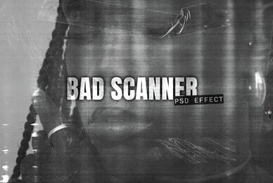 Grunge Paper Image Effect Mockup