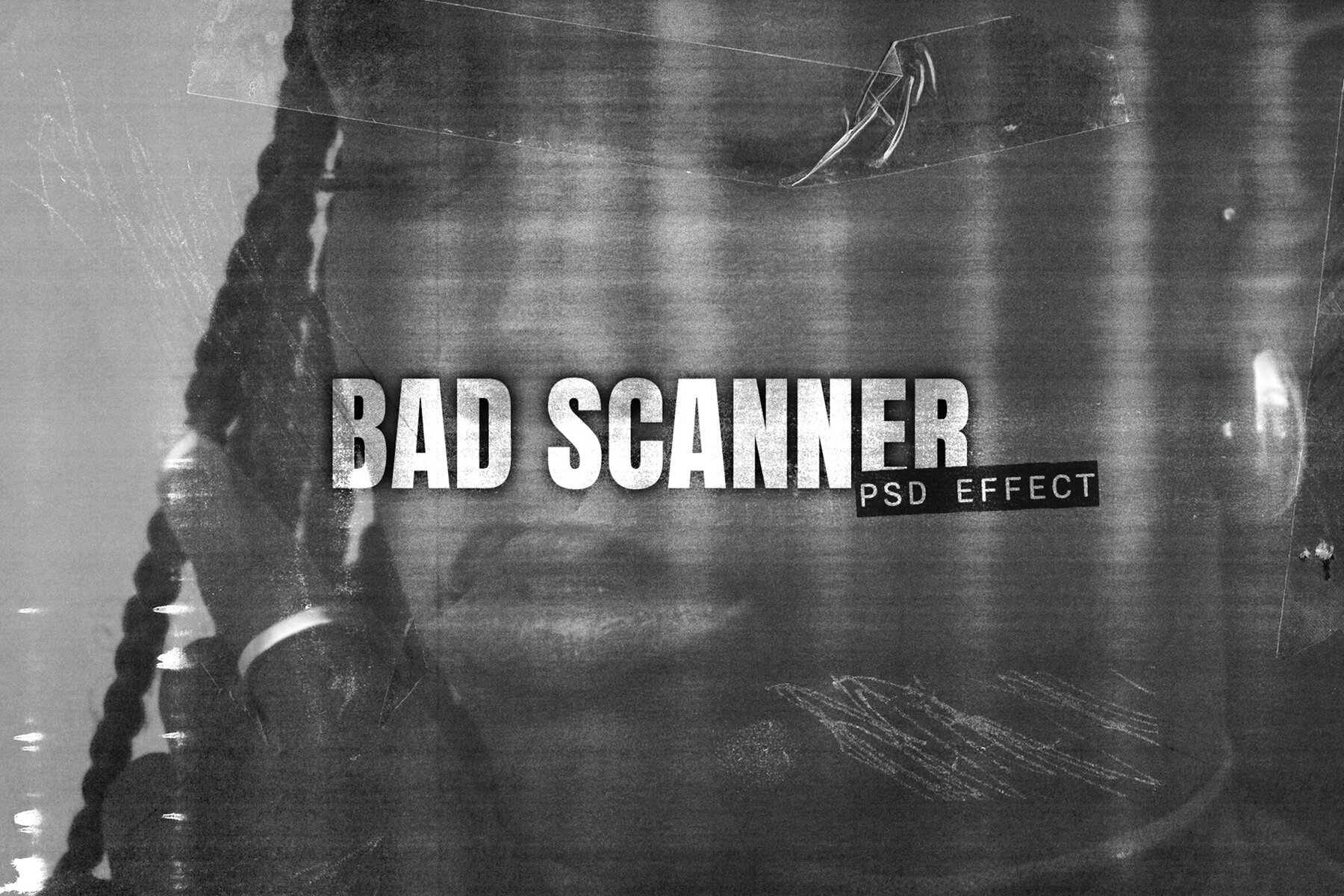 Grunge Paper Image Effect Mockup 1