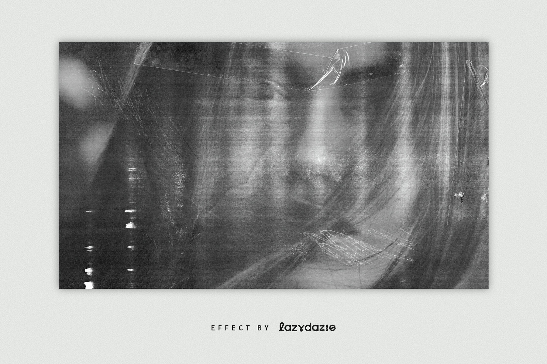 Grunge Paper Image Effect Mockup 2