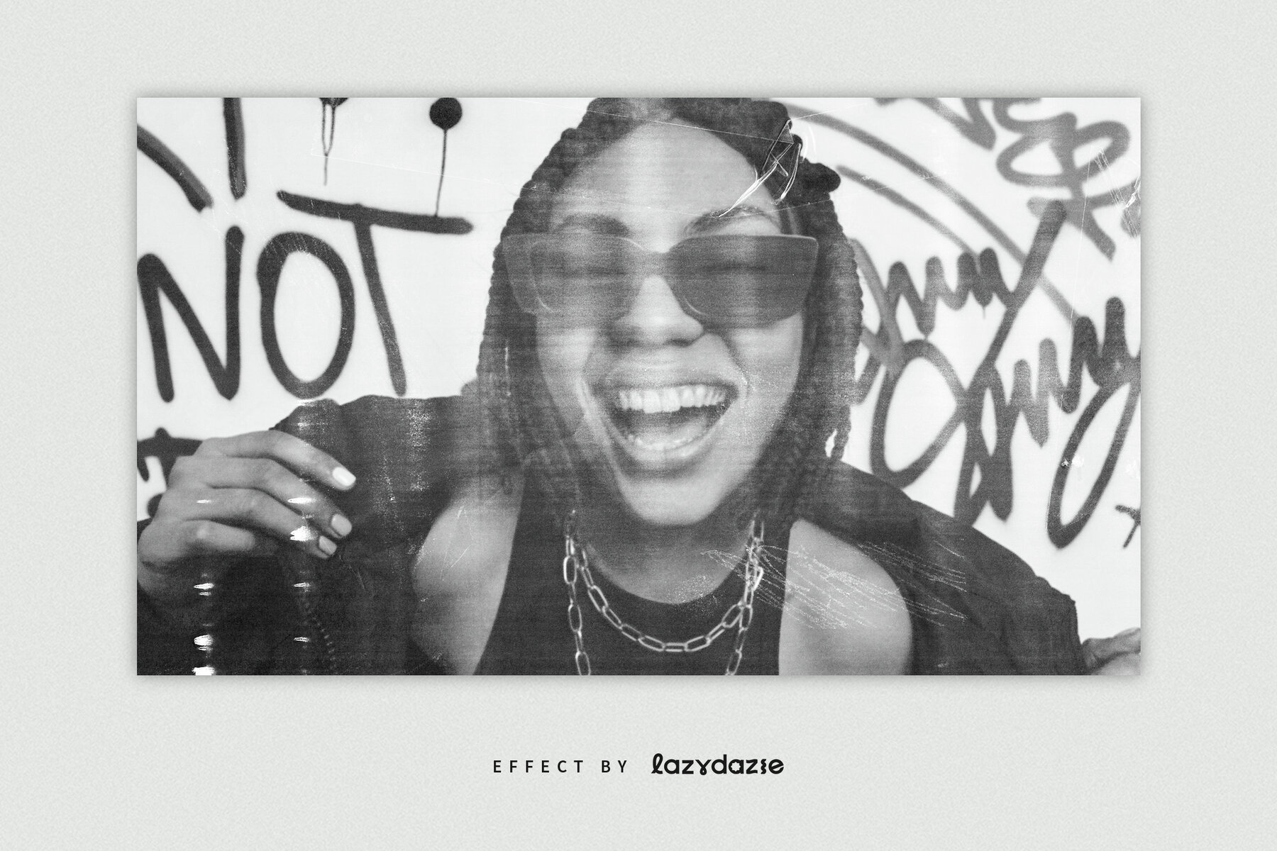 Grunge Paper Image Effect Mockup 5