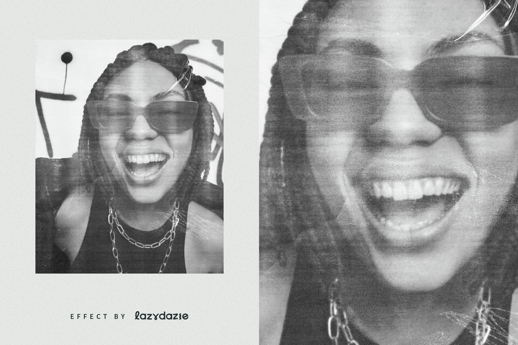 Grunge Paper Image Effect Mockup 6