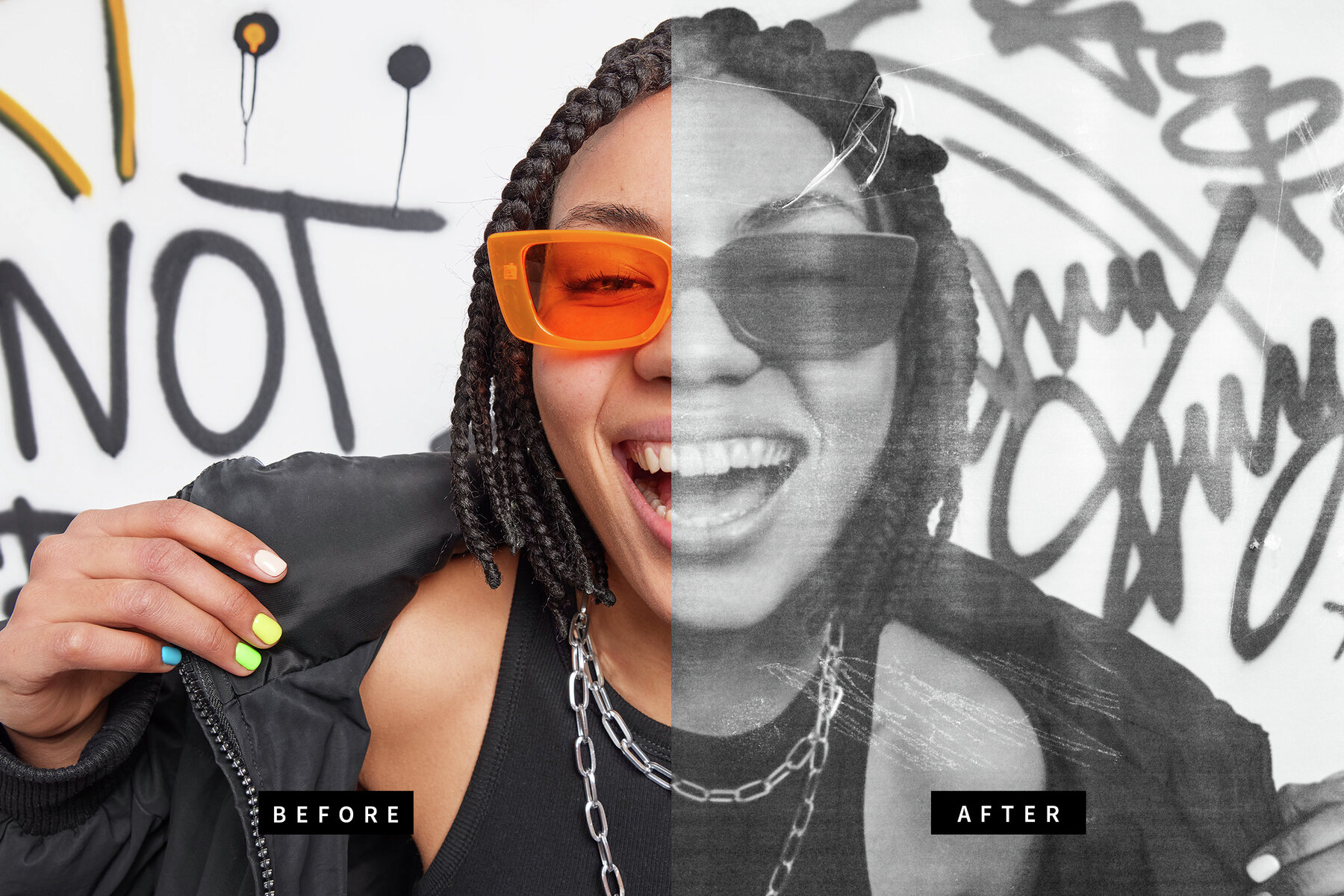 Grunge Paper Image Effect Mockup 7