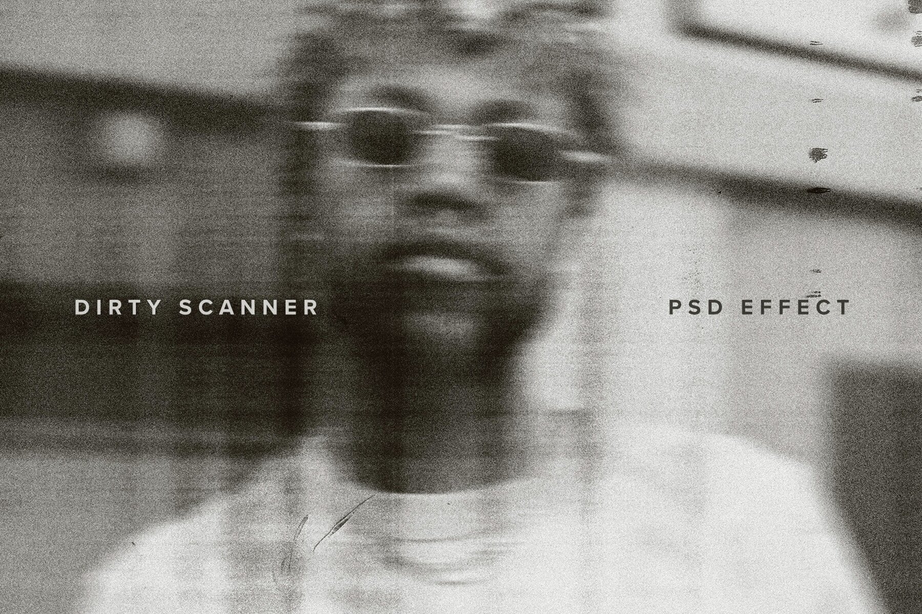 Dirty Scanner Image Effect Mockup 1