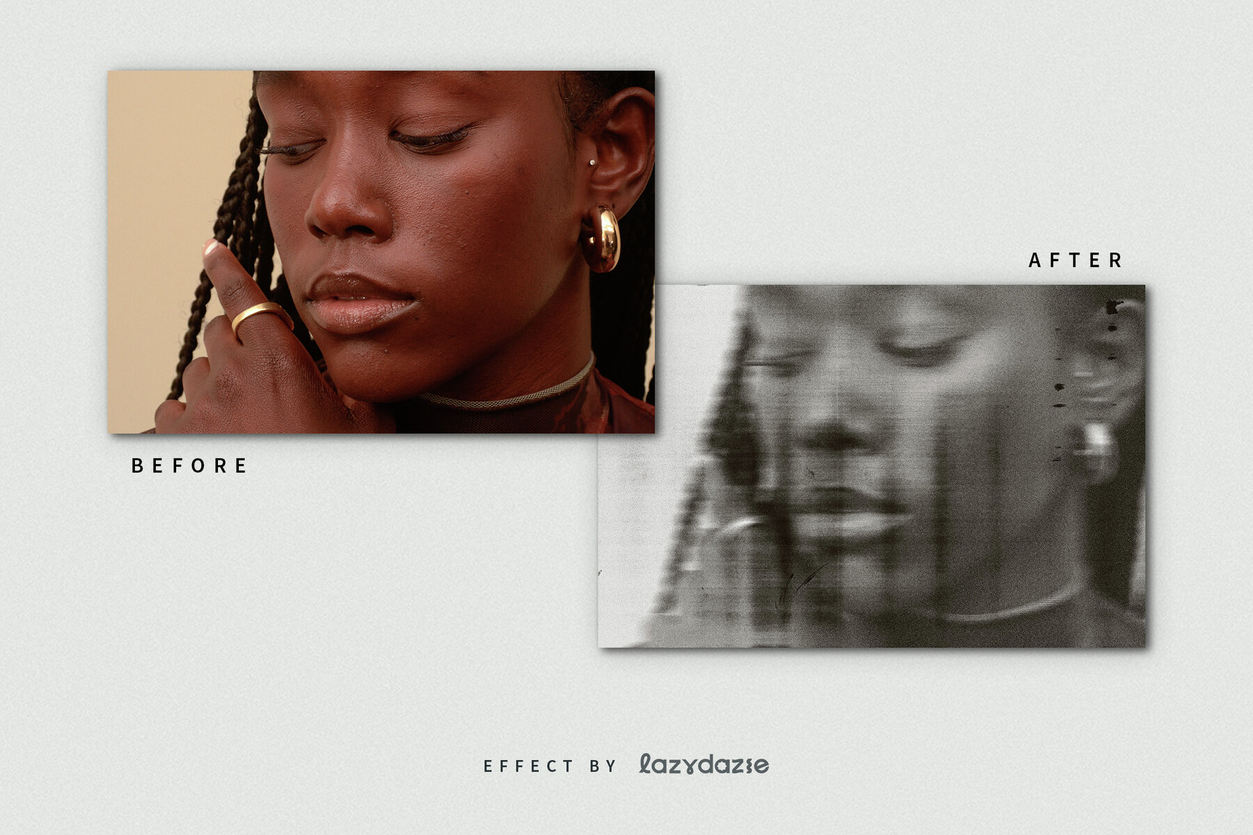 Dirty Scanner Image Effect Mockup 8