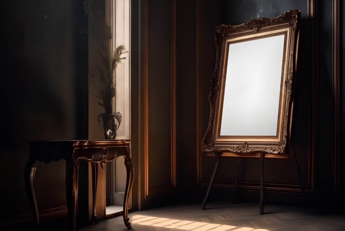 Dark Gothic Frame PSD Mockups Pack 15