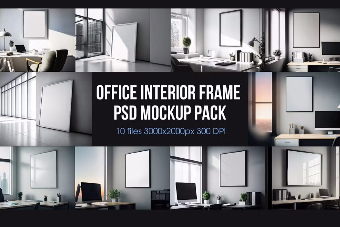 Office frame PSD Mockups 1