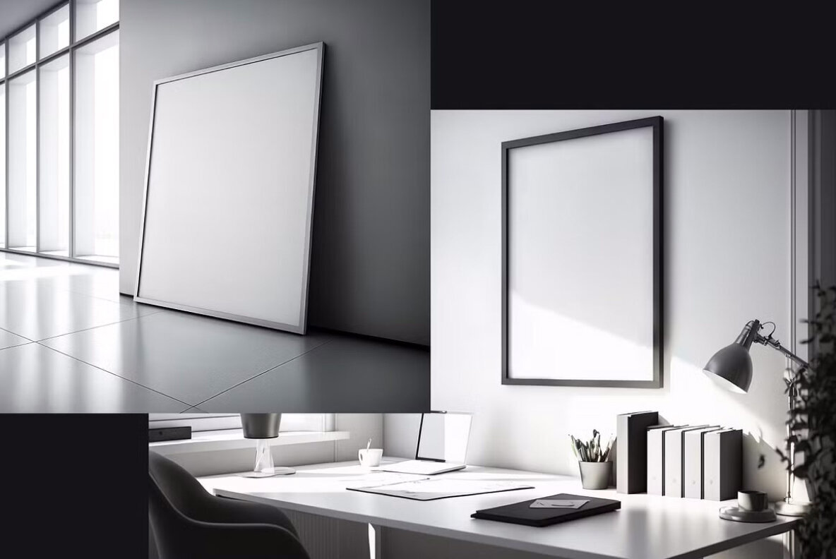 Office frame PSD Mockups 3