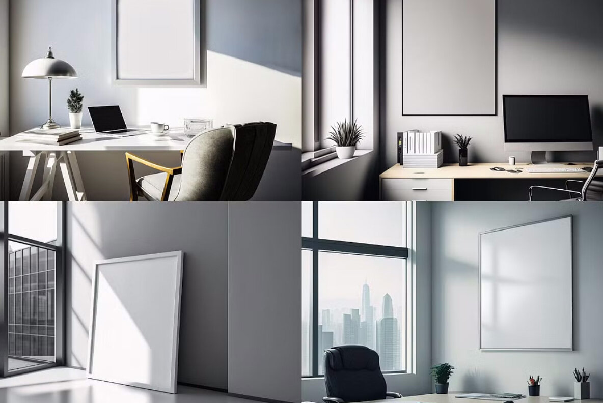 Office frame PSD Mockups 4