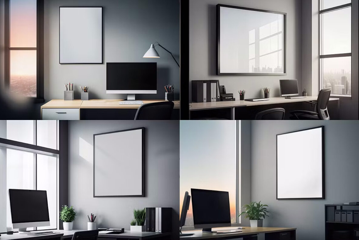Office frame PSD Mockups 5