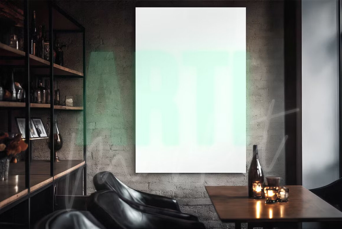 Loft Interior Poster Mockup Pack 7