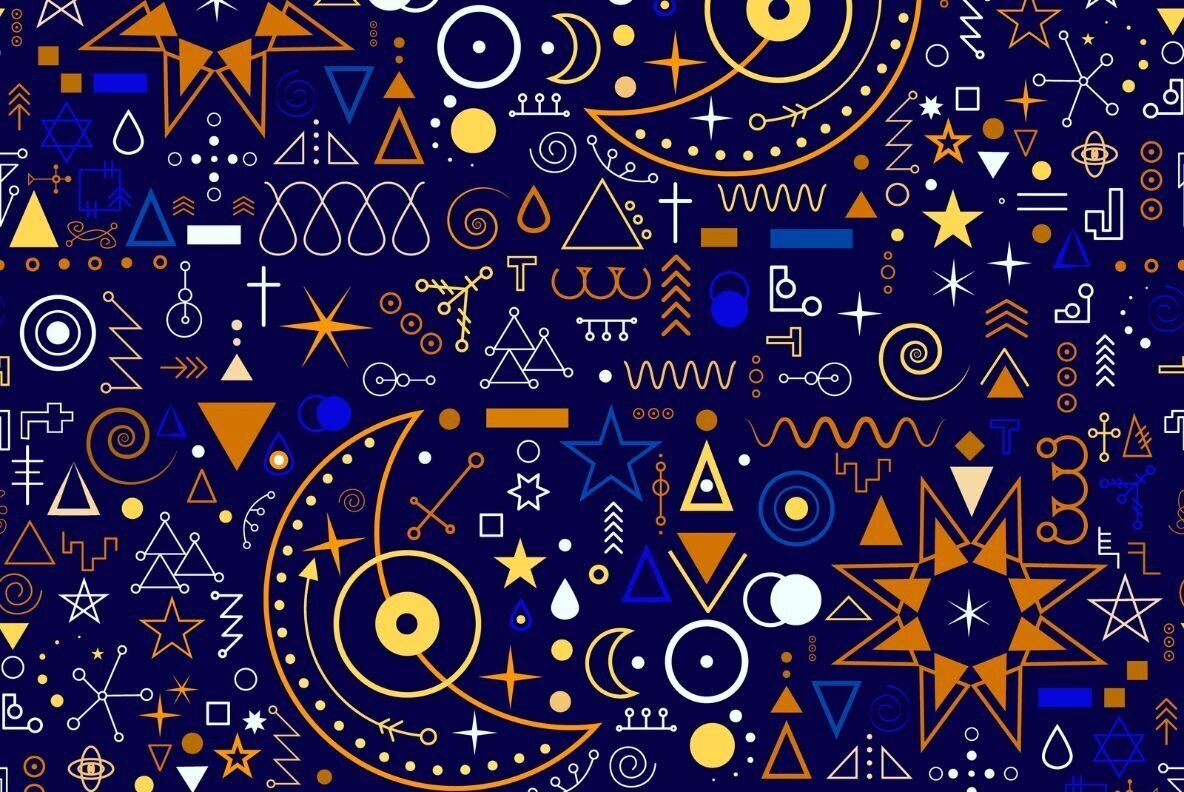 140 Astrological Linear Aesthetic Symbols 2