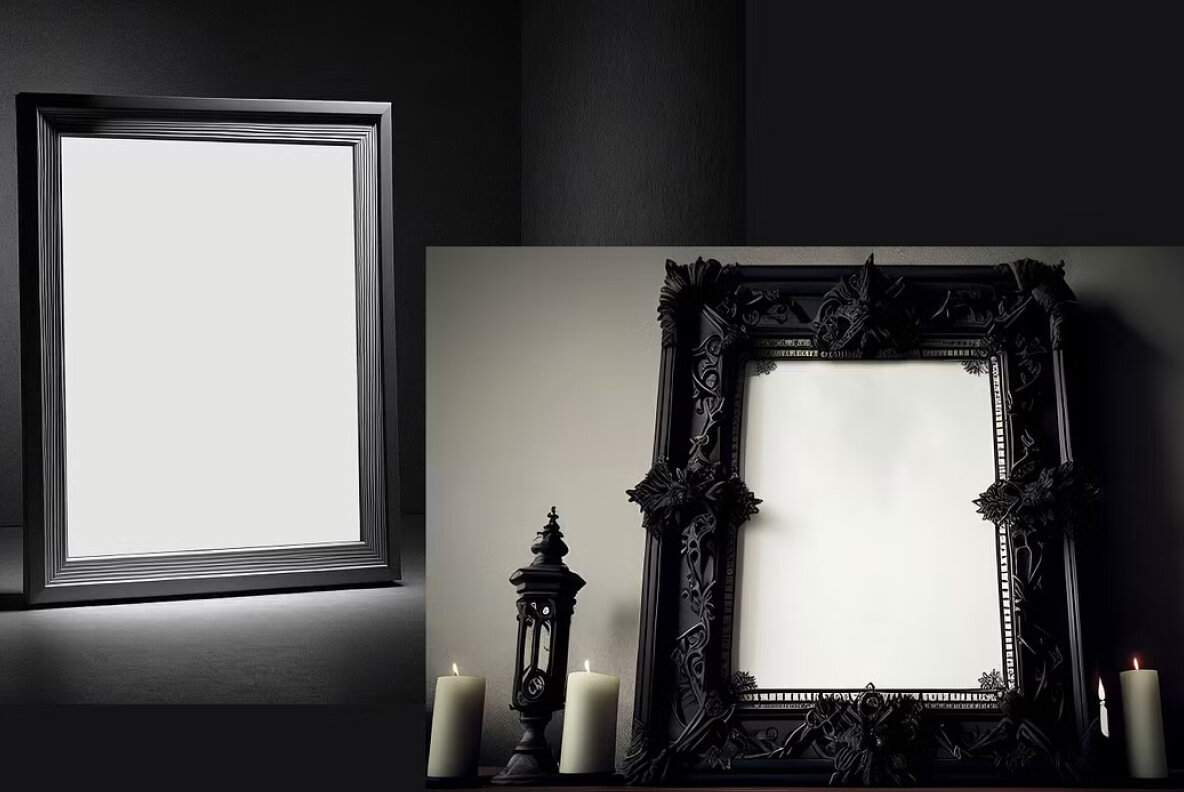 Gothic Frame Psd Mockup Pack 3