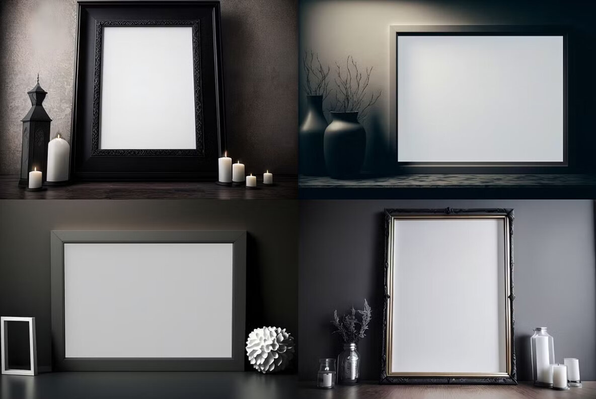 Gothic Frame Psd Mockup Pack 5