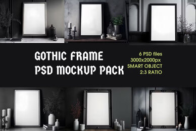 Gothic Frames PSD Mockup Pack