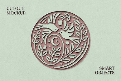 Cut Out Craft Paper Mockup
