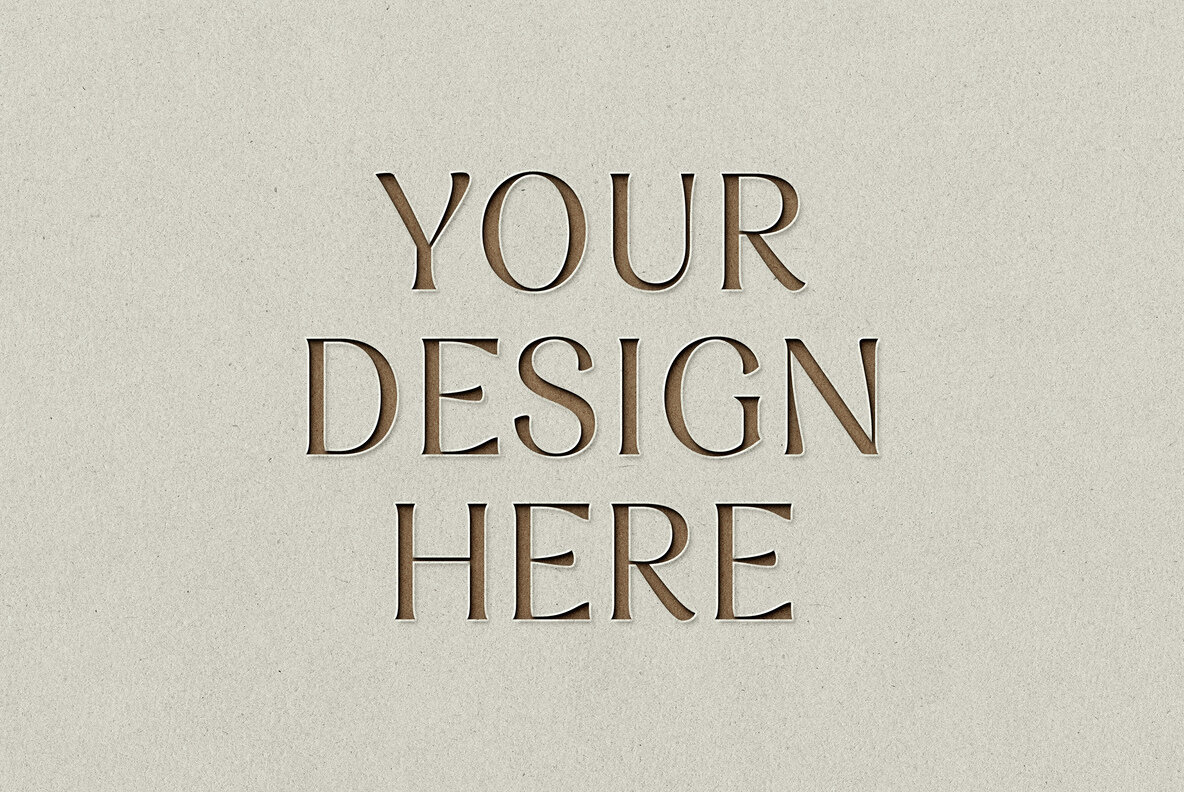 Cut Out Craft Paper Mockup 4